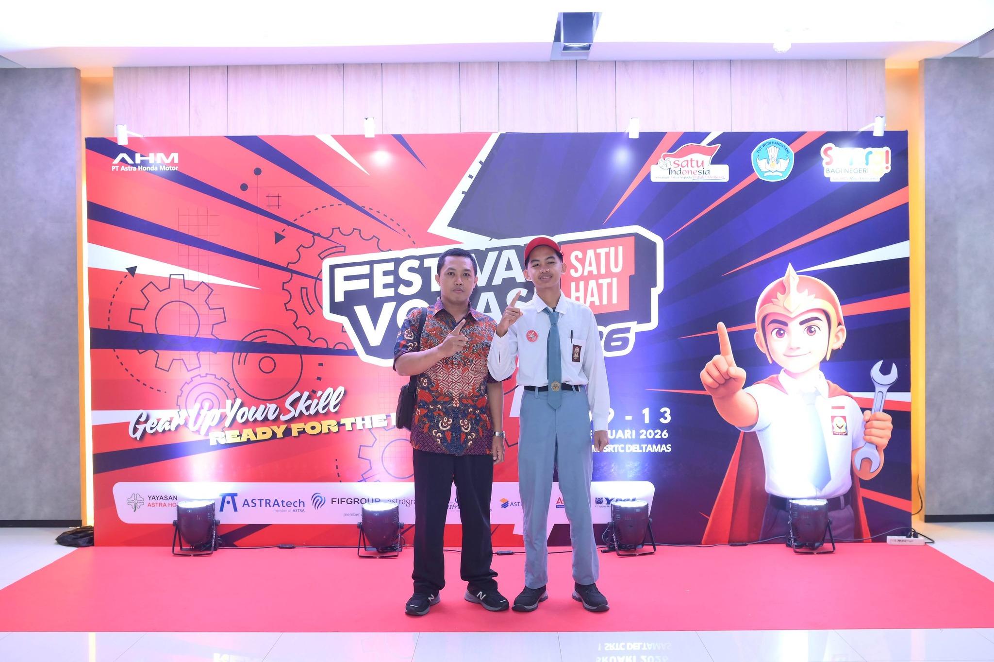 Best SMK Grade A+ (TUK) Regional III dalam Festival Vokasi Satu Hati AHM 2026
